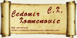 Čedomir Komnenović vizit kartica